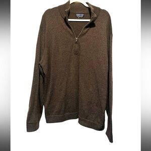 Patagonia pullover sweater mens size xl brown quarter zip